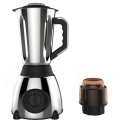 Stainless steel blender with glass jar