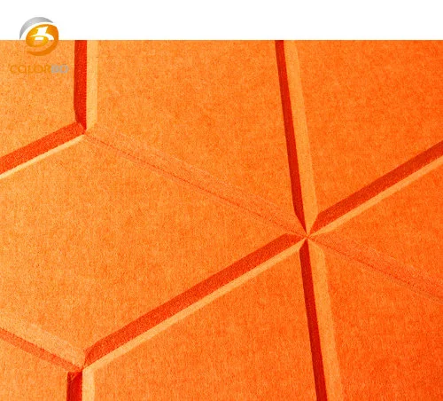 100%Pet Wall Covering Decoration Material Polyester Fiber Sound Absorption Acoustic Baffle Panel