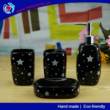 Stars decal handmade ceramic bath accessories,bathroom set,sanitary wares