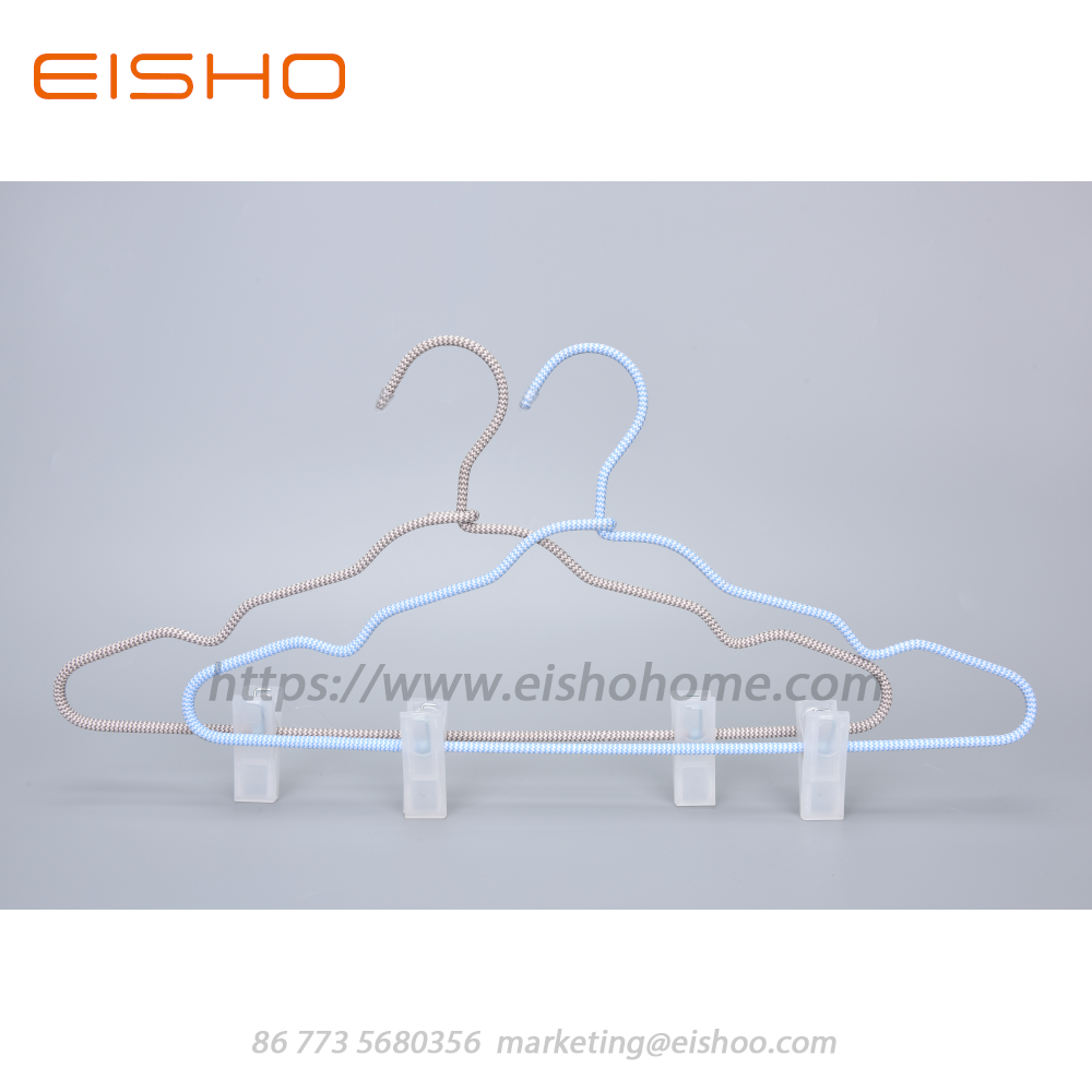 13 Eisho Cord Covered Coat Hangers With Clips