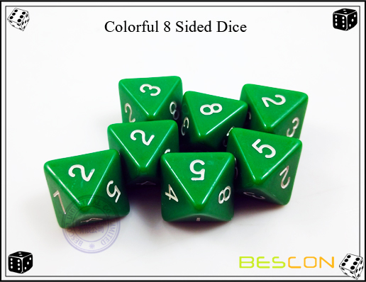 Colorful 8 Sided Dice-3 Colorful 8 Sided Dice-3