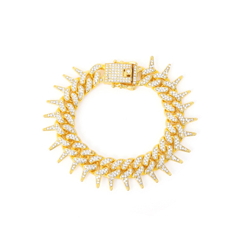 Iced 18mm Cuban Chain Wholesale Rhinestones Miami Cuban Chain Men's Jewelry