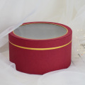 Custom Round Cardboard Flower Box With Clear Lid