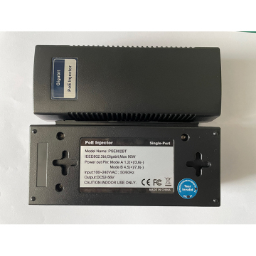 PSE802BTG 90W Gigabit 2.5G POE injector standard IEEE802.3bt