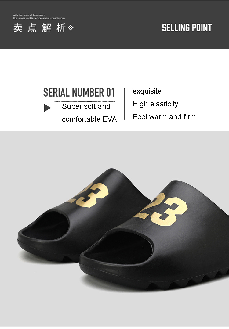 Hi quality summer fashion indoor super soft EVA home bedroom slides house chappal for men yeezy men's slippers