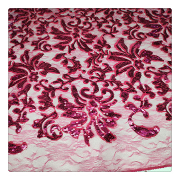 dress fabric tull mesh embroidery sequin fabric