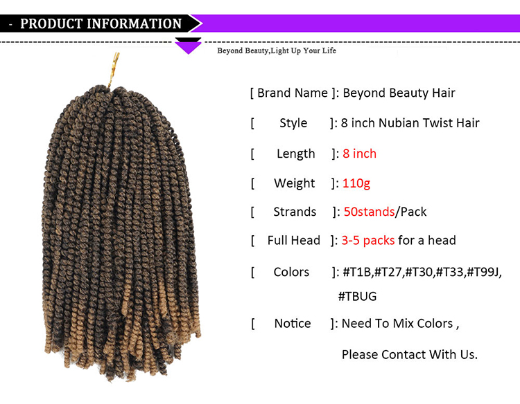 Ombre Nubian Spring Twist Hairstyles Crochet Braids Soft Synthetic Jamaican Bounce Twist Braiding Crochet Hair Extensions Bulk