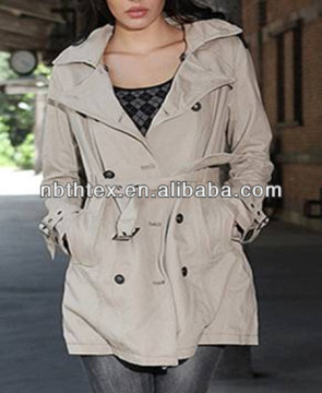 Lady's Woven Cotton Fashion Coat