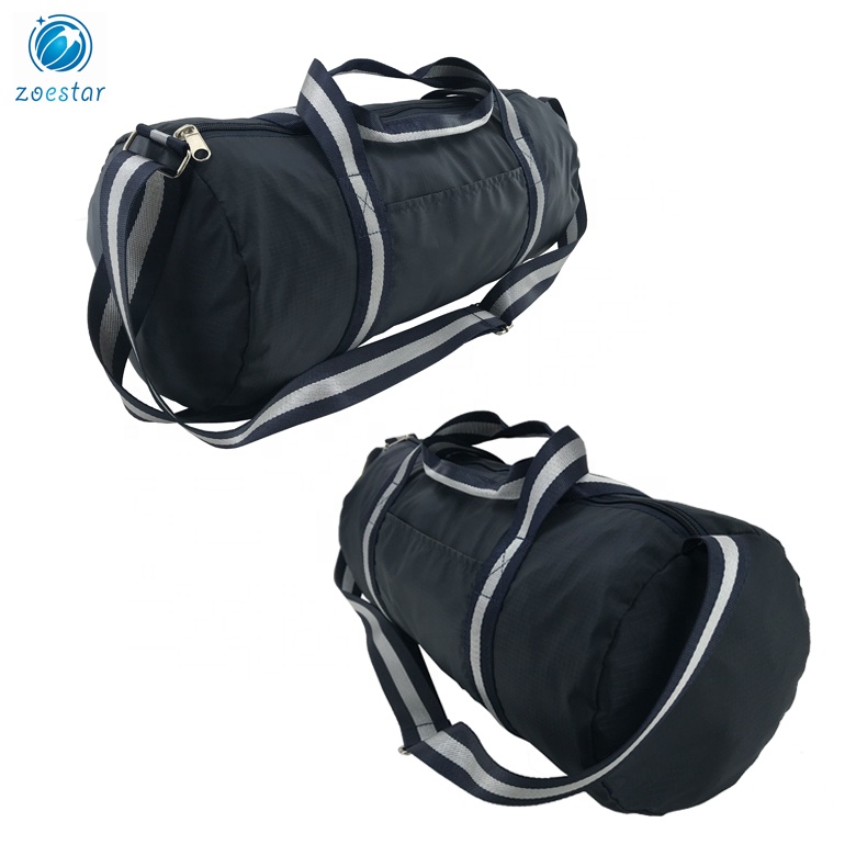 Lightweight Foldable Nylon Ripstop Duffel Handbag for Travel Sport with Shoulder Strap Foldaway Tote Bag