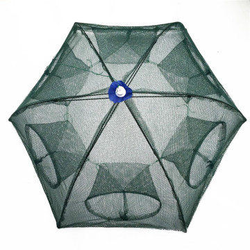 YOUME Foldable Hexagon Fishing Shrimp Trap Net for Fish, Shrimp, and Crabs