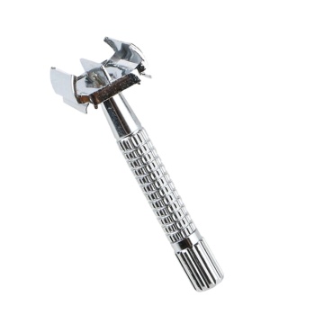 Adjustable Butterfly Open Razor with Metal Handle and Double-Edged Blades for Men - Cheaper Price