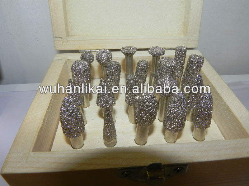 Vacuum Brazed Diamond CNC Carving Tools Diamond Finger Router Bits for Polishing Granite Marble Concrete