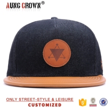 blank denim flat cap/denim snapback hats caps/fashion denim cap
