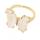 Anneaux de papillon en pierre naturelle Gemone Butfly Forme Ring réglable ANNEUR DE CRISTOZ CRISTO