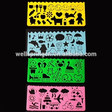 Popular kids stationery letter and figure stencil set