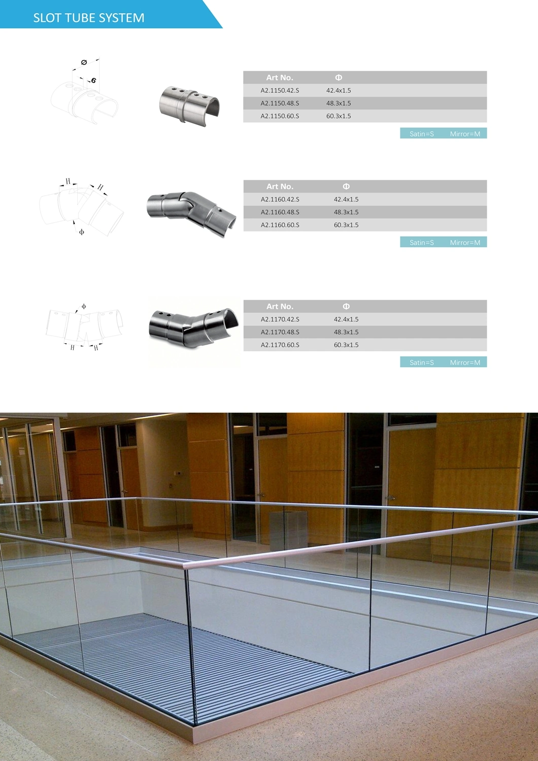 China Factory Inox Stainless Steel Glass Staircase Railing
