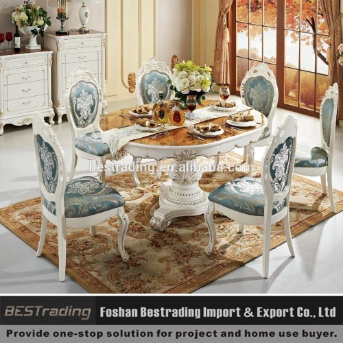 round wood dining table with 6 chairs,dining table and chair,dining round table and chair set