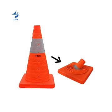 40cm China Factory Flexible Road Safety Cones: Folding, Reflective, and Collapsible Traffic Cones