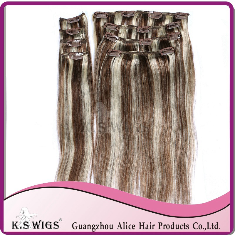 Clip on Hair Extensions 100% Indian Human Hair