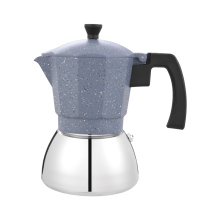 Stainless steel moka pot aluminum