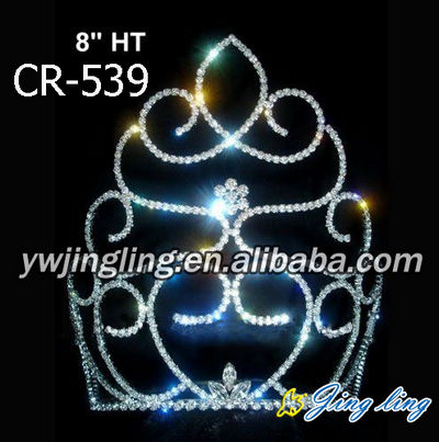 8 Inch Large International Cinderella Pageant Crowns