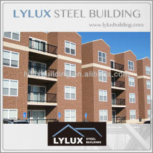 Steel sturcture brick cladding wall designing building apartment