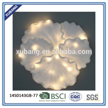 Flower wall plaque with LED lights