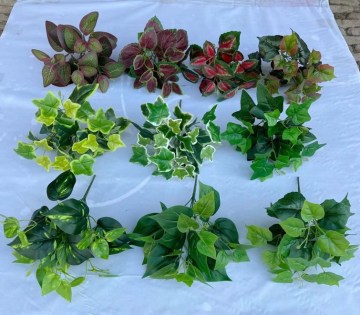 Hot Sale Artificial Foliage Plant - 5 Branches Foliage Bush for Sale