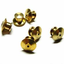 Cheaper Locking Flathead Lapel Pin Back Clutch Clasp Fastener - Gold