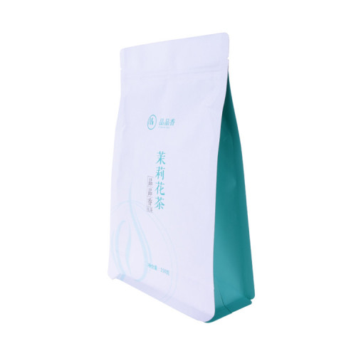 Bolsas compostables con cremallera de embalaje de té de papel Kraft