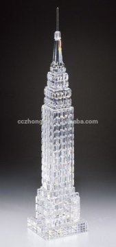 Customized crystal government building souvenir