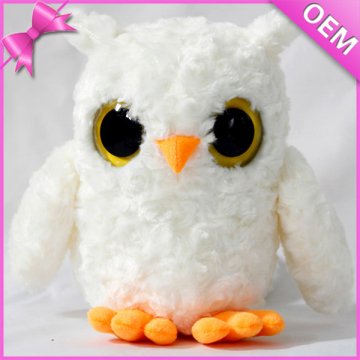 20cm Standing Soft White Cute Owl Plush Toy, Owl Plush Toys Wholesale, Plush Owl