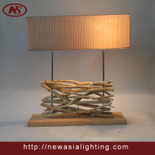 Rectangular shape restoring ancient ways of branches decorative wood lamp