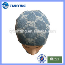 fashion skull screen print knit hat