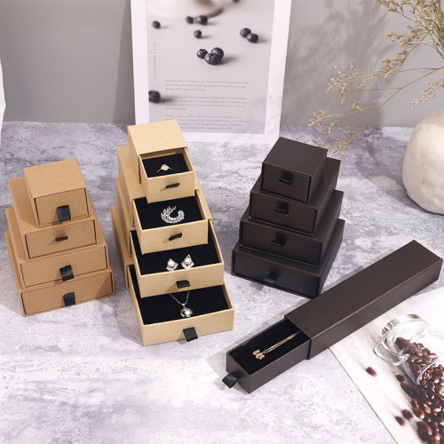 Liten Kraft Paper Drawer Box Jewelry Packaging