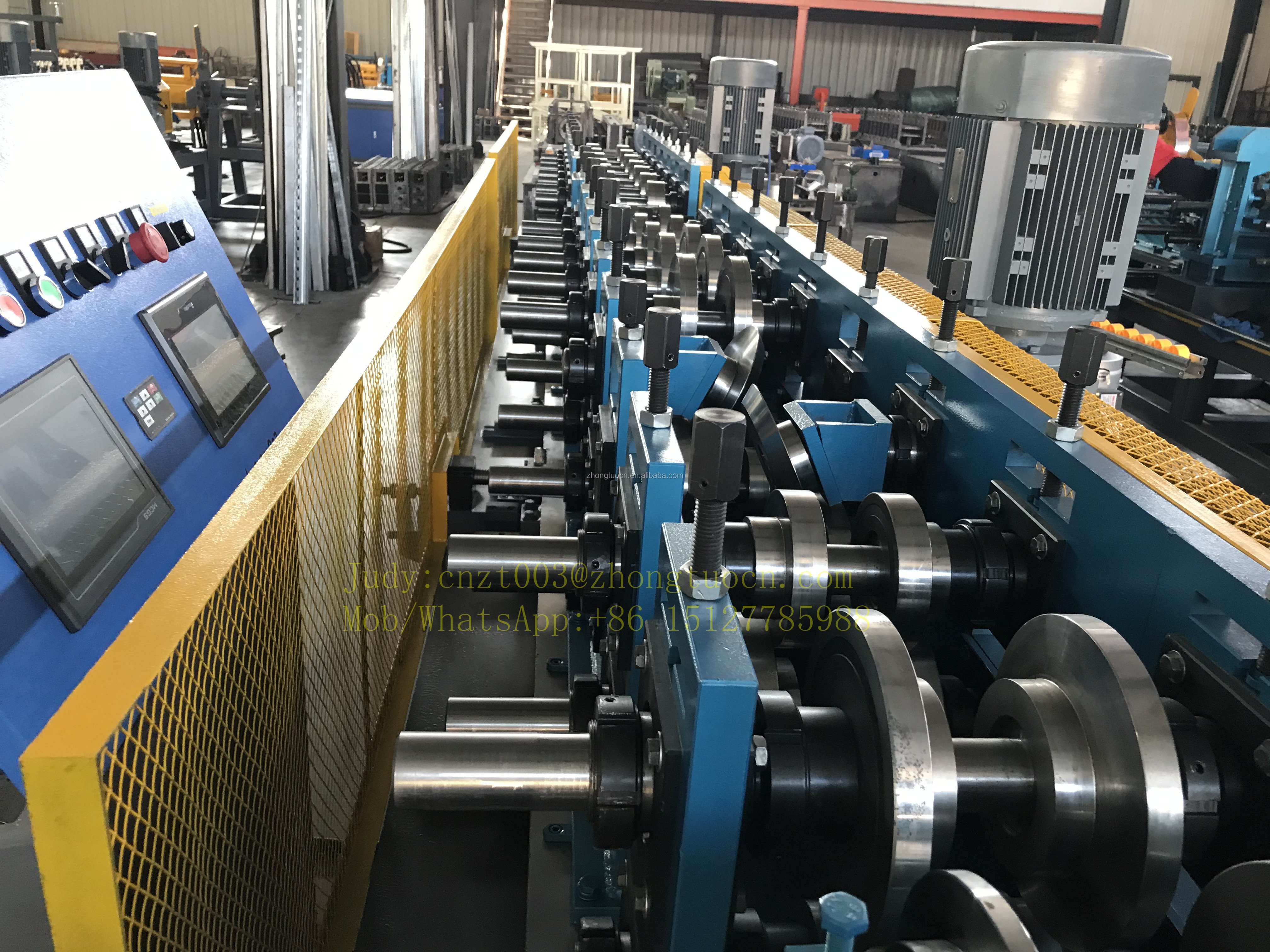 High speed stud and track profile roll forming machine