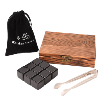 Obsidian Whiskey Stones Chilling Rocks Set