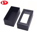 Black bow tie box with clear window