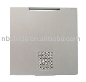 aluminium pocket mirror,silver pocket mirror,cosmetic mirror
