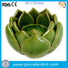 Ceramic capiz lotus candle holder