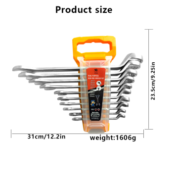 Ten-piece set of high neck wrenches