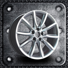 Silver Audi replica wheels available in 4 sizes