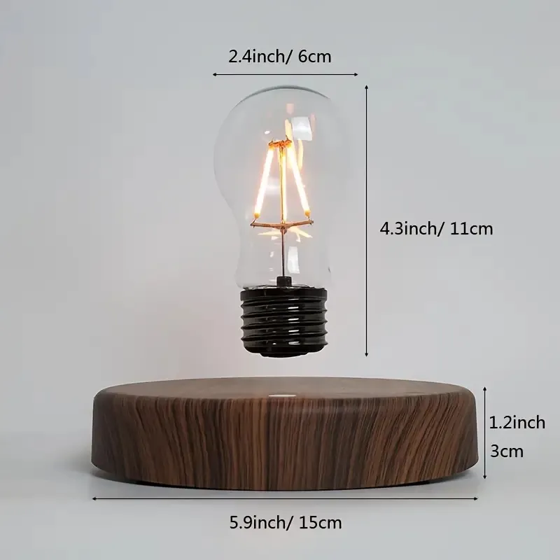 Levitating Light Bulb Table Lamp with Wireless Technology