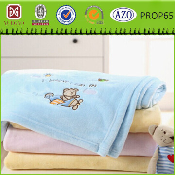 Embroidery baby super soft blanket soft polar blanket