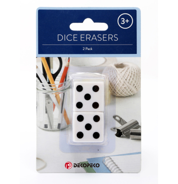 Dice Shaped Cube Eraser for School