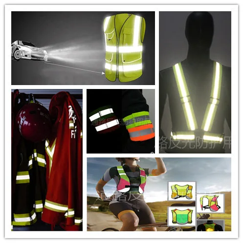 Sewing on 100%Polyester 3m High Visibility Reflective Tape for Clothing Sports Workwear