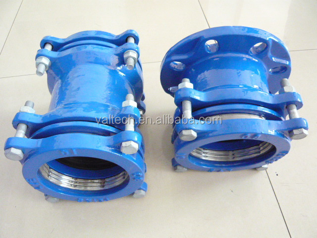 DN63/DN315 restrained flange adapter for PE or PVC pipe