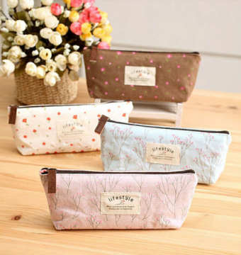lovely polyester patterns unisex toiletry cosmetic bag