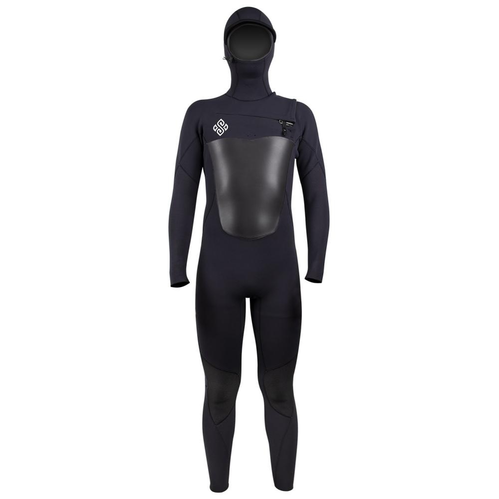 Seaskin Mens 5/4mm Konforlu Neoprene Kapüşonlu Wetsuits