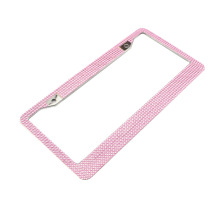Rhinestone Bling License Plate Frames for USA Cars - Metal Licence Plate Frame